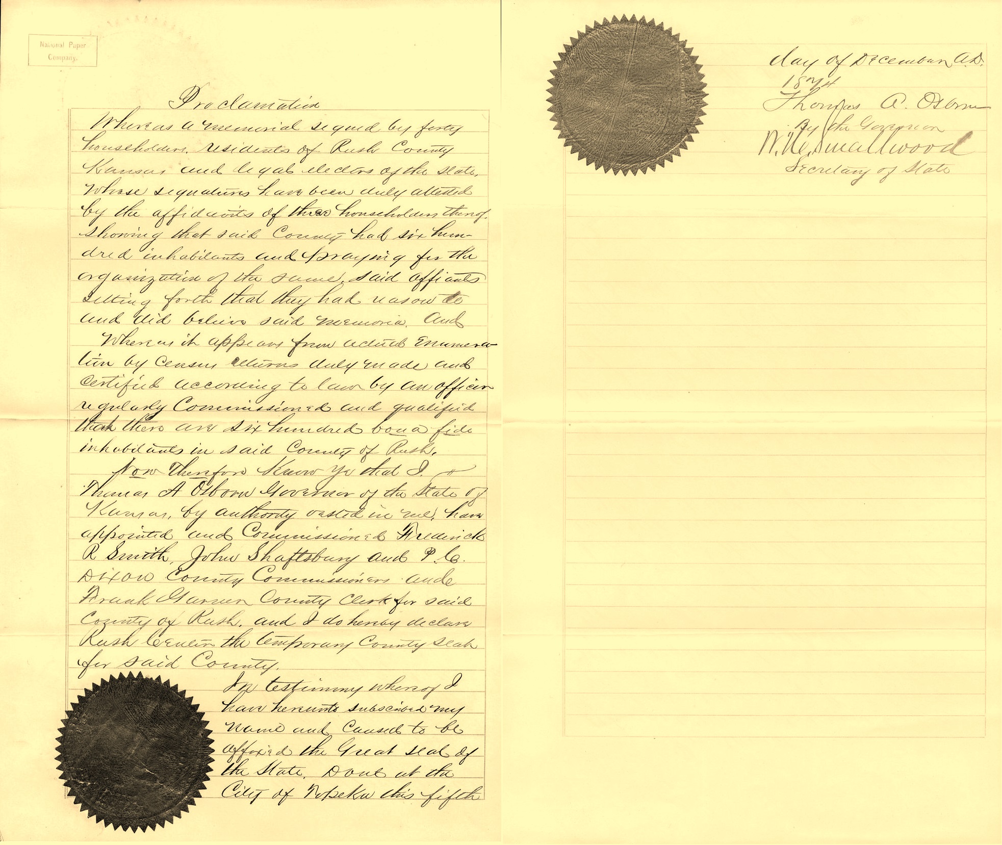 1874 Proclamation